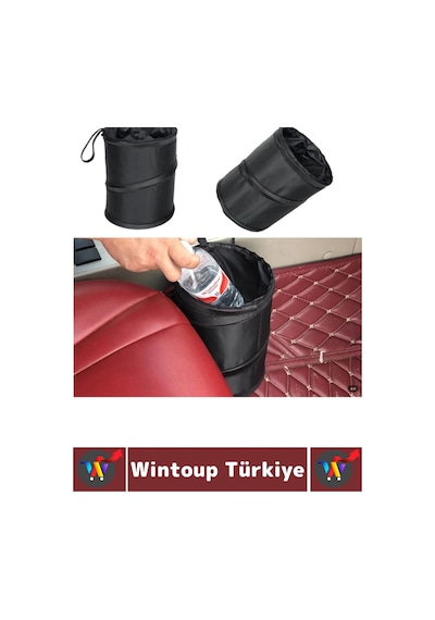 Dayanıklı Oto Koltuk Arkası Başlığa Asılabilir Outdoor Kamp Piknik Araç İçi Katlanabilir Çöp Torbası Çok Renkli