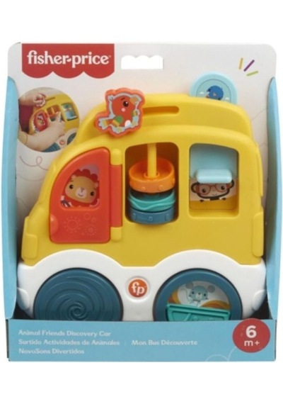 Fisher Price Hayvanlarla Tanışalım Eğitici Oyuncak Araba, 6 Ay+