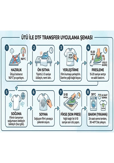 Kedi Ütü İle Uygulanabilen Dtf Tekstil Baskı
