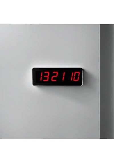 Saniyeli Dijital Led Duvar Ve Masa Saati - Kırmızı Kasa Ölçüsü: 12x35 Cm