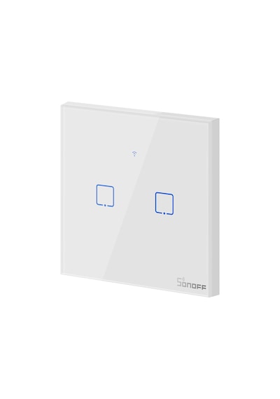 Sonoff T0-EU-2C Akıllı Dokunmatik Duvar Anahtarı 2 Kanallı