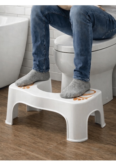 Beylini Klozet Taburesi Destek Basamağı Wc Lavabo Banyo Konforlu Yükselti Çömelme Çocuk Yaşlı Tuvalet Altlık Beyaz Beyaz