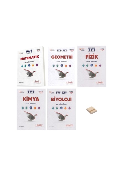 Limit Tyt Matematik Geometri Fizik Kimya Ve Biyoloji 5li Set + Telefon Standı