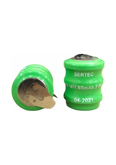 3.6v 3s1p 80 Mah 2 Pin Nı-mh Buton Pil Hmngoxxtptprp