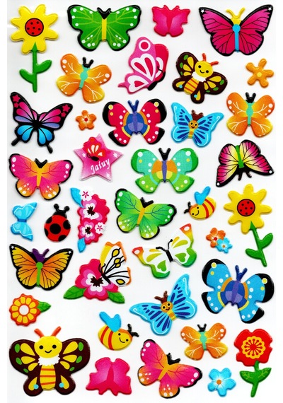 Sticker Kabartmalı A4 Boyutunda Stiker Defter, Planlayıcı Etiket, - Lim210 - Bahar Çiçekler