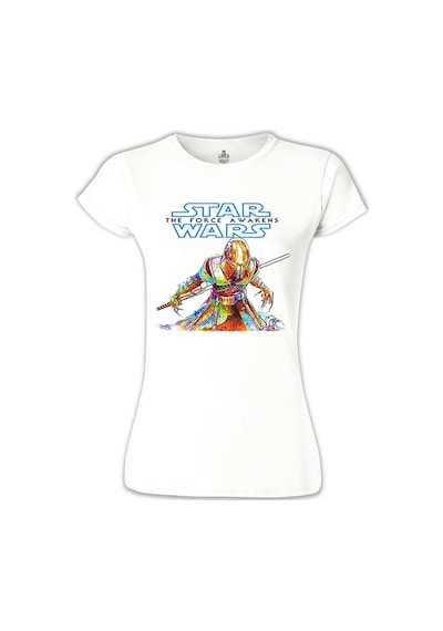 Star Wars - The Force Awakens Beyaz Kadın Tshirt 001