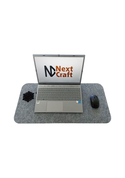 Çalışma Masası Düzenleyici Keçe Bilgisayar Mouse Pedi Masa Üstü Düzenleyici Mat 70x32 Cm Gri Açık