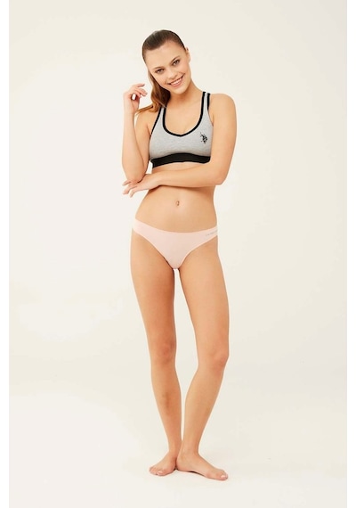 U.S. Polo Assn.Siyah - Beyaz - Ten - Fuşya - Lacivert  5 Li Brazilian Slip 67007 Siyah