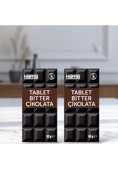 Bitter Tablet Çikolata 80 G X 2 Adet