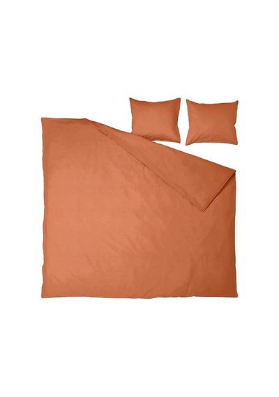 Ikea Angslılja Çift Kişilik Nevresim Takımı 220 X 240 Cm Kahverengi Kırmızı Kiremit