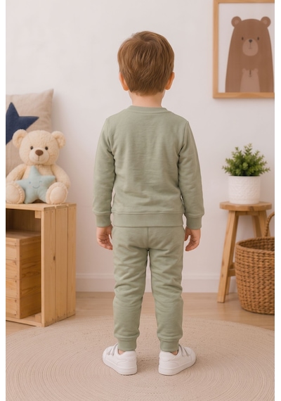 Mnk Baby & Kids Erkek Çocuk Belıeve Baskılı 2li Eşofman Takımı M00853 YESIL