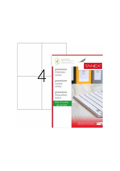 Tanex Laser Etiket Kod 2204 105mm X 148.5mm Diğer