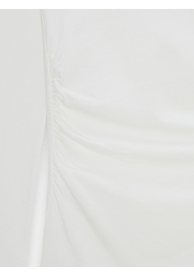 Dilvin 32780 V Yaka Büzgülü Top-ekru Ekru