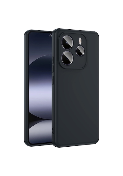 Xiaomi Redmi Note 14 5g Kılıf Yumuşak Silikon Kamera Korumalı Lansman Pazarplus Siyah
