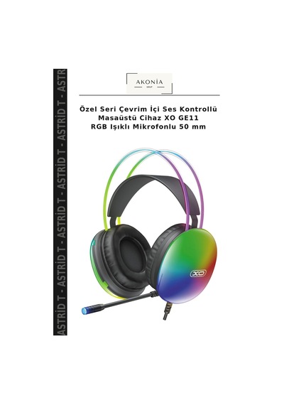 Özel Seri Çevrim İçi Ses Kontrollü Masaüstü Cihaz Xo Ge11 Rgb Işıklı Mikrofonlu 50 Mm