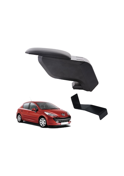 Peugeot 207 2011 Delmesiz Çelik Ayaklı Siyah Kolçak Kol Dayama