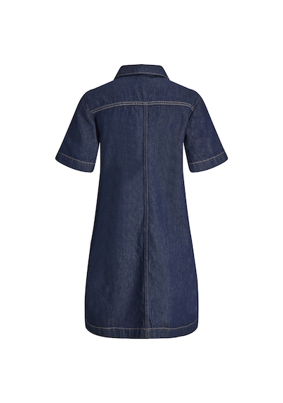 Jack & Jones Kadın Gömlek Yaka Denim Elbise - Mara - 12286777 Dark Blue Denim