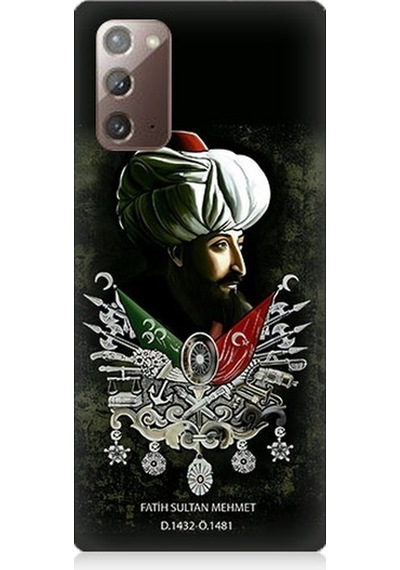 Samsung Galaxy Note 20 Uyumlu Fatih Sultan Mehmet Desenli Silikon Kılıf