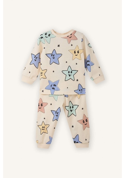 Defacto %100 Pamuklu Desenli 2'li Pijama Takımı Erkek Bebek G8845A526SP
