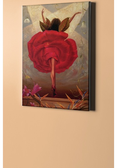 Webstyle Sayılarla Boyama Seti Kasnaklı Gül Giyen Kadın 40 X 50 Cm
