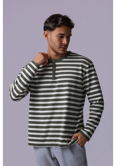 Defys Defy S Erkek Oversize Çizgili Uzun Kollu Çıtçıtlı Yaka Tişört Haki-ekru - 611495481 Haki-ekru Defys Defy S Erkek Oversize Çizgili Uzun Kollu Çıtçıtlı Yaka Tişört Haki-ekru - 611495481 Haki-ekru