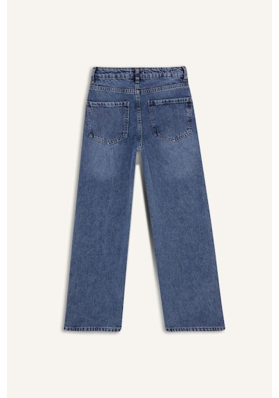 Defacto Kız Çocuk Straight Wide Jean Pantolon G7740a826spnm34 Mavi-nm34