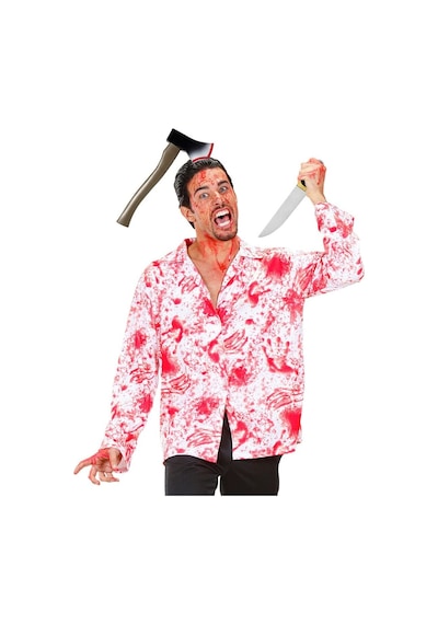 Kafaya Saplanmış Halloween  Kanlı Balta Şaka Tacı