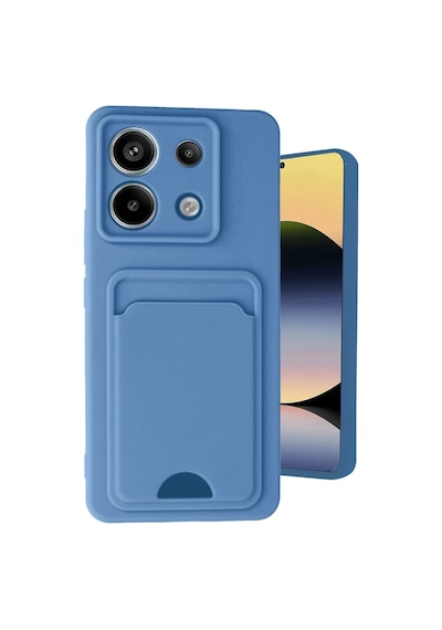 Xiaomi Redmi Note 13 Pro 5g Kılıf Kelvin Kartvizitli Silikon - Mavi 0.2M-Çok Renkli
