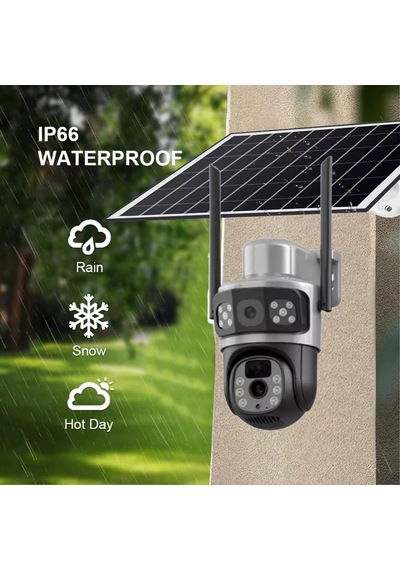 Ultimate Icsee S730 Aov Sürekli Kayıt Solar Güneş Enerjili Gece Görüş İnsan Takibi 10mp Dual Lens 4g Kamera