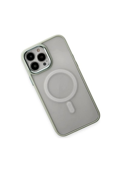 Apple iPhone Uyumlu  15 Pro Max Uyumlu Kılıf Room Magneticsafe Silikon - Su Yeşili