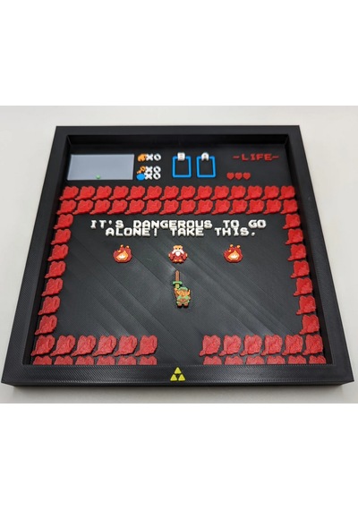Zelda - Yalnız Gitmek Tehlikeli 3d Baskı Tablo Çerceve