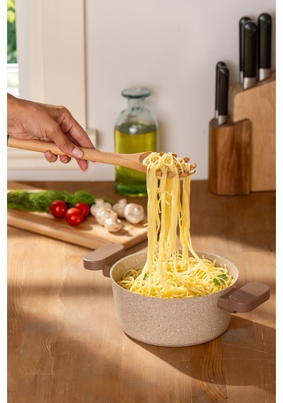 Emsan Rustik Spagetti Kaşığı 28 Cm Kahverengi