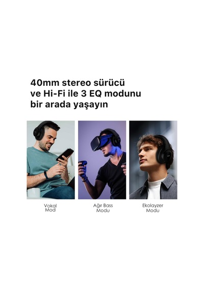 Bix Soundcraft BH2 Katlanabilir Bluetooth 5.3 Kulaküstü Kulaklık