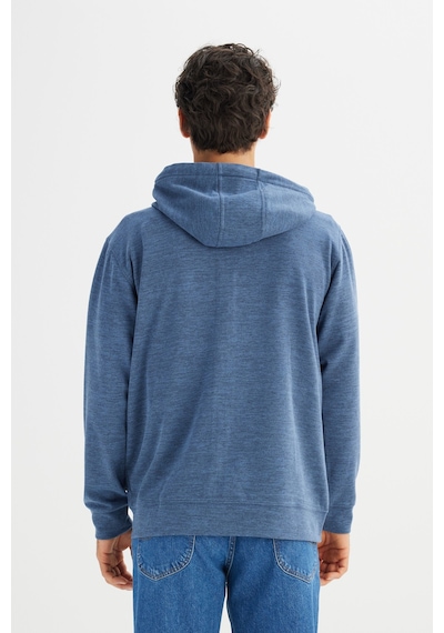 Lee Regular Fit Normal Kesim Cepli İçi Polarlı Kapüşonlu Fermuarlı Sweatshirt Mavi