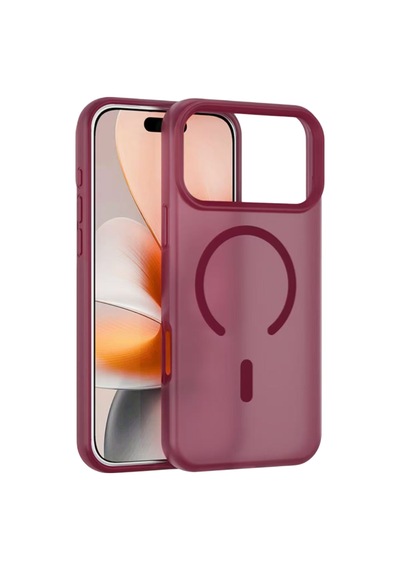 Joko Apple Uyumlu iPhone 18 Pro Max/17 Pro Max Pulse Magsafe Kapak - Bordo Çok Renkli
