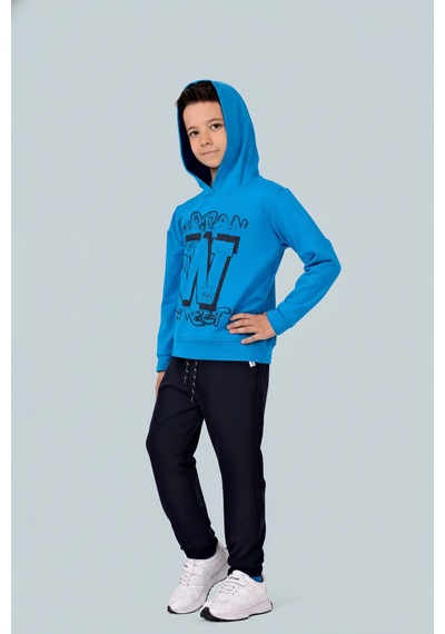 Mnk Baby & Kids Urban W Street Çocuk Eşofman Mnk0617 Saksmavi