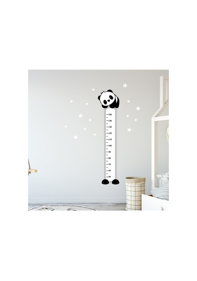 Panda Çocuk Boy Ölçer Duvar Sticker Renkli