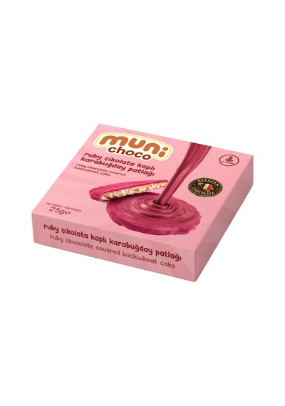Muni Choco Ruby Çikolata Kaplı Karabuğday Patlağı 25 G - 8 Adet Tarı