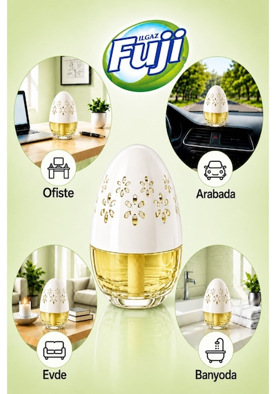 Ilgaz Fuji Limon Kokulu Araç, Wc, Oda Ve Ortam Kokusu 100 Ml Pure Lime Kalıcı Kavanoz Koku
