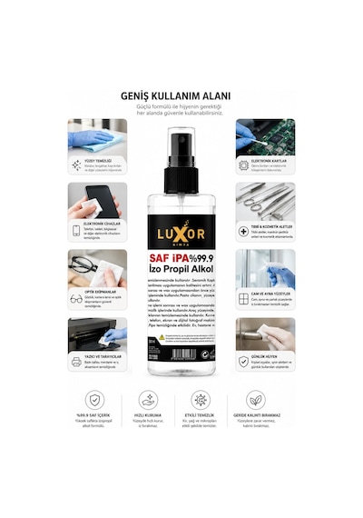 Luxor Kimya %99.9 Başlıklı Saf Ipa 200 ML