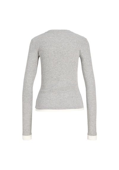 Jack & Jones Kadin Bisiklet Yaka Tisört - Henna - 12297870 Gri Melanj