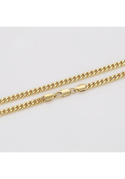 Klasik Gurmet Zincir Kolye 14 Ayar Altın Kaplama / 55 Cm Gold