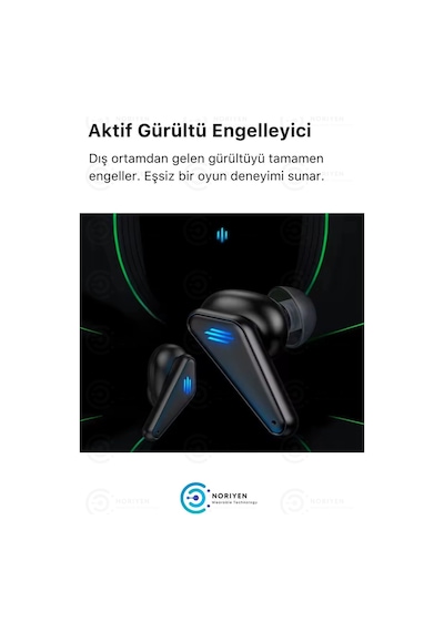 K55 Tws Pro Oyuncu Kulaklığı 3d Stereo Ses Extra Bass Işıklı Mikrofonlu Bluetooth Kablosuz Kulaklık
