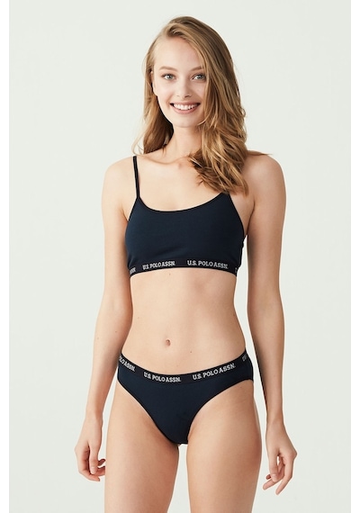 U.S. Polo Assn. Kadın Lacivert Büstiyer Slip Set 65004 Lacivert