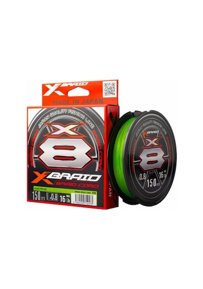 Ygk X035 Braıd Cord Pe X8 150m 11.2kg 0.18 Fluo Green