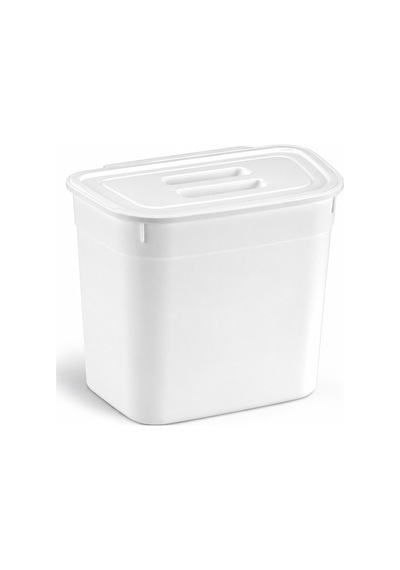 Kapaklı Askılı Çöp Kovası & Mutfak Dolap İçi Çöp Kovası & Tezgah Askılı Atık Kovası Beyaz 178x278x233 Mm Beyaz - 935451029 Beyaz