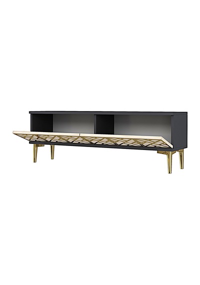 Tsa1238atg Arex Tv Sehpası Antrasit-traverten-gold 120cm
