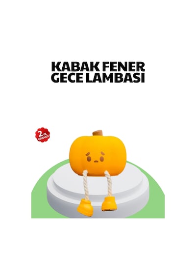 Şarjlı Pumpkin Led Masa Lambası Zamanlayıcılı Dokunmatik Çok Renkli 25208165