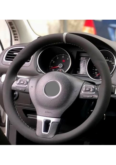 Passat B8-B8.5 Uyumlu Yüzüklü Alkantara Direksiyon Kılıfı 510523289