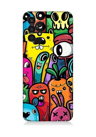 Samsung Galaxy A13 Uyumlu Silikon Kılıf Komik Sebze Ve Hayvan Karakterler